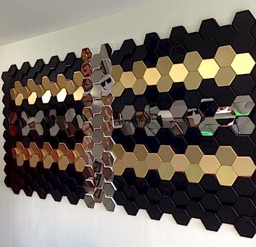  - PH-1 Altıgen Form PVC Panel - Bronz