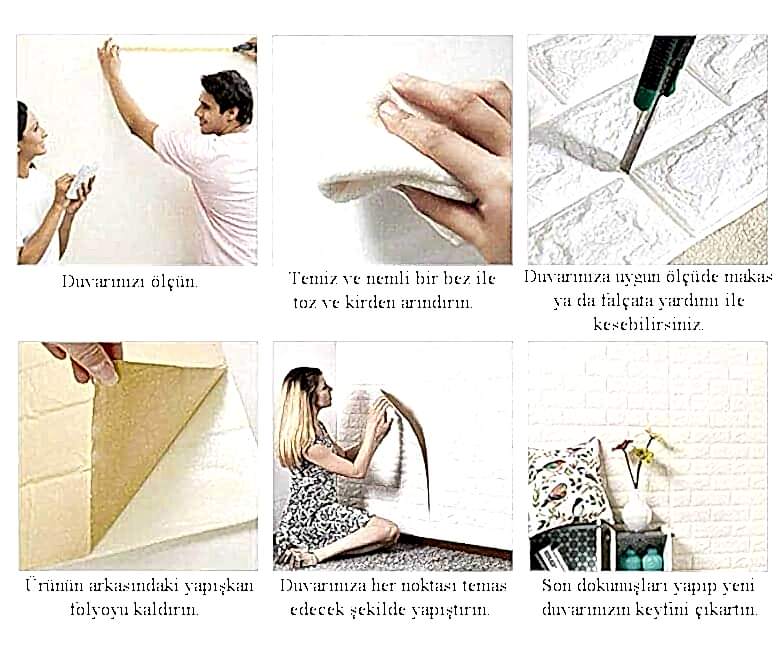 TSW-01 Kendinden Yapışkanlı Sünger Duvar Paneli